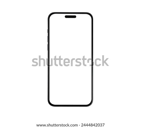 a cellphone, blue smartphone advertisement on the white background