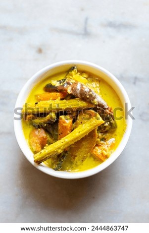 Bengali traditional dish "Shukto". Selective focus.  Royalty-Free Stock Photo #2444863747