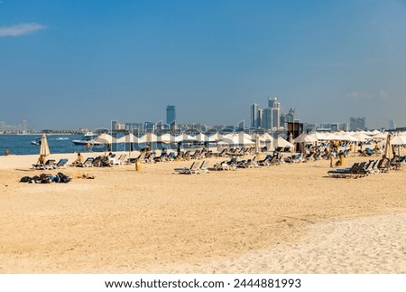 A picture of the Marina Beach, in the Dubai Marina.