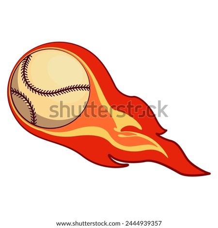 baseball cartoon vector isolated clip art illustration slide until it burns, work of hand drawn