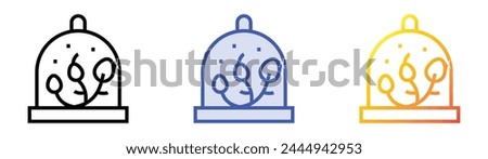 botany icon. Linear, Blue Fill and Gradient Style Design Isolated On White Background