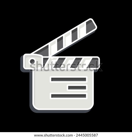 Icon Clapper Board. related to Entertainment symbol. glossy style. simple design illustration
