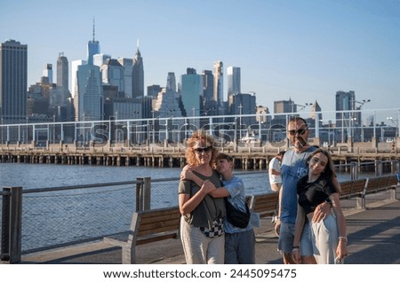 Family Day Out: Enjoying the Manhattan Skyline from Brooklyn