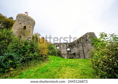 View of Husen Castle near Hausach. Old castle ruins in the Black Forest in the Kinzig valley.	 Royalty-Free Stock Photo #2445126873