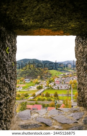 View of Husen Castle near Hausach. Old castle ruins in the Black Forest in the Kinzig valley.	 Royalty-Free Stock Photo #2445126875