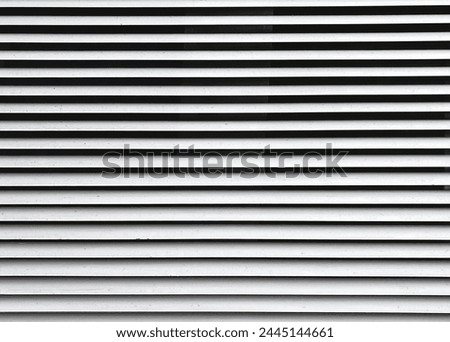 Abstract White Louvered Shutters Pattern Full Frame Royalty-Free Stock Photo #2445144661