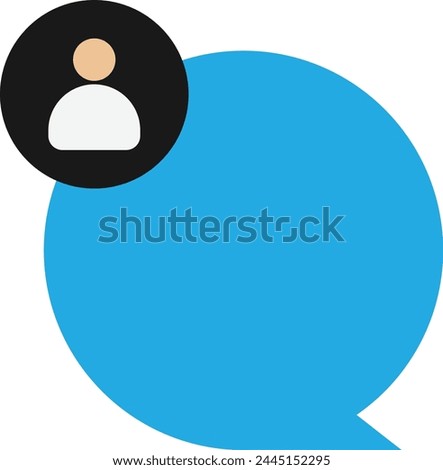 Chat Bubble Contact Icon Vector Flat Illustration