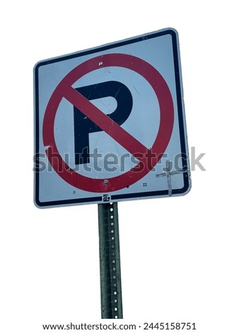 No Parking Sign with a white background