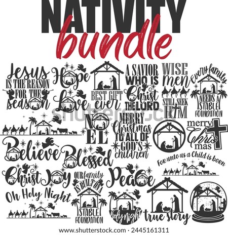 Nativity Christmas Vector Designs Bundle
