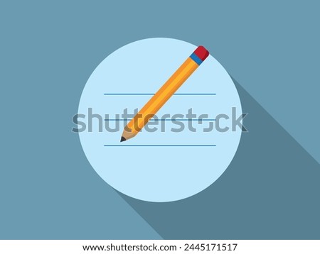 Notes icon vector. Notes symbols. Pencil icon. Notes and pencil. Illustration design for infographic, banner, poster, web design. Illustration isolated for web design and graphic. 