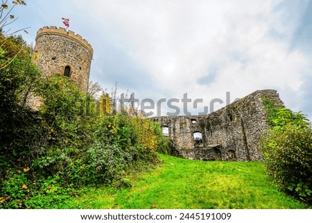View of Husen Castle near Hausach. Old castle ruins in the Black Forest in the Kinzig valley.	 Royalty-Free Stock Photo #2445191009