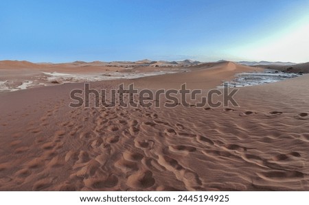 defaultPanoramic picture of the Namib Desert near Sossusvlei in Namibia in the first morning light at sunrise in summer