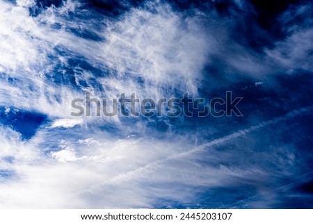 Abstract background, Dark blue sky backdrop, texture sky and clouds 