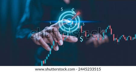 Businessman holding growth business graph progress ,startup business finance technology and investment trading trader investor.Stock Market Investments Funds and Digital Assets, graph financial data.	