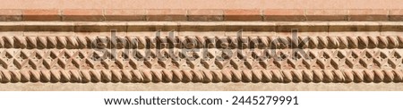 Seamless pattern of an old frame built with terracotta elements - Useful for renderings applications - Can be repeated modularly to create a uniform and continuously background Royalty-Free Stock Photo #2445279991