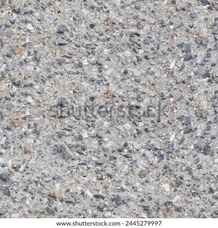 Seamless pattern of a gravel and concrete pavement - Useful for renderings applications - Can be repeated modularly to create a uniform and continuously background Royalty-Free Stock Photo #2445279997
