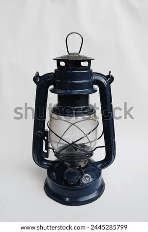 Fuel oil lantern for camping on a white background