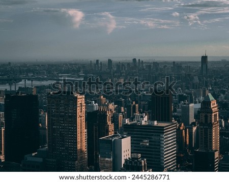 moody new york city skyline