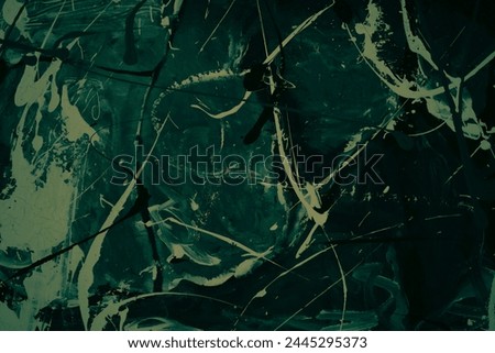 Paint pattern. Abstract black, blue white paint art background with lines pattern texture. watercolor paint by teal color gray with liquid fluid texture for backdrop, banner. paint on a canvas