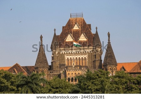 Oval Maidan and Bombay High Court, Fort Area, Mumbai, Maharashtra, India, Asia Royalty-Free Stock Photo #2445313281