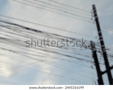 defocused abstract background of kabel tiang listrik Royalty-Free Stock Photo #2445316199