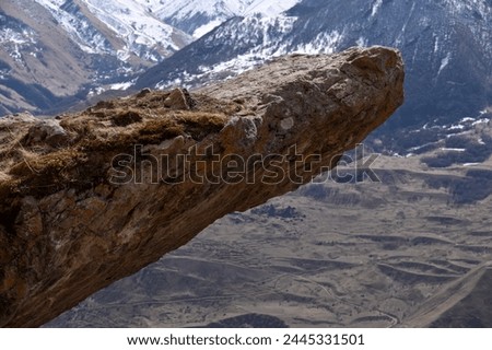Troll Tongue in Bezengi Gorge, Caucasus, Kabardino-Balkaria, Russia Royalty-Free Stock Photo #2445331501