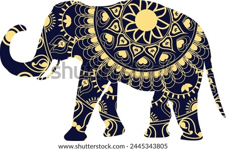 This is simple and vector elephant mandala background and it is editable.