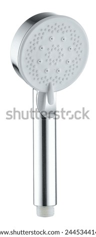 Enjoy your luxury bathroom with this chromed handshower isolated on white background. Check my profile to get more beautiful pictures