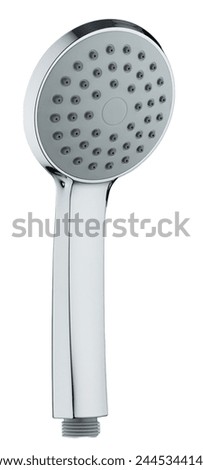 Enjoy your luxury bathroom with this chromed handshower isolated on white background. Check my profile to get more beautiful pictures