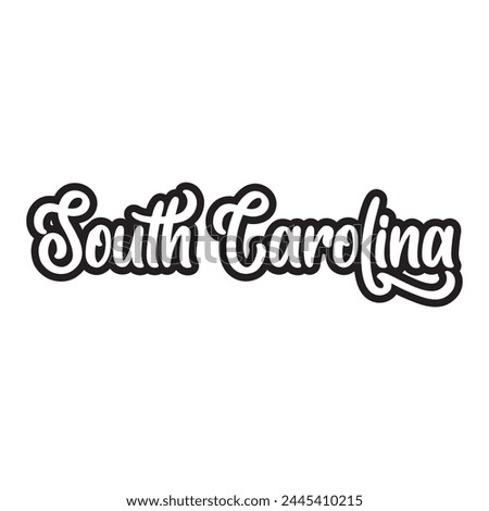Vector South Carolina text typography design for tshirt hoodie baseball cap jacket and other uses vector