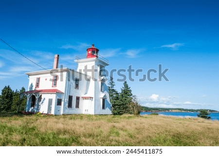 Blockhouse lighthouse in the bay of Charlottetown, Prince Edward Island, Canada, North America  Royalty-Free Stock Photo #2445411875