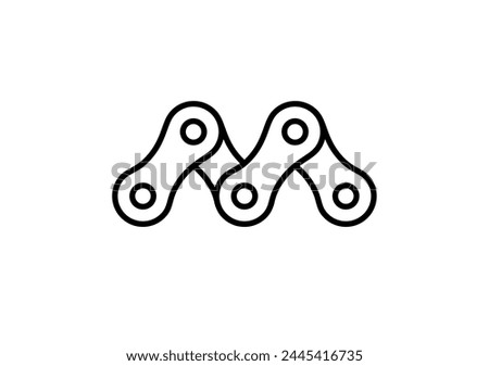 Bicycle chain vector print. Bike icon