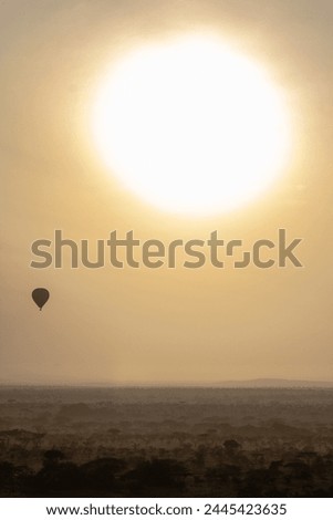 Serengeti from the air 2. The sun dominating the sky. We need to use it even more to move forward. Royalty-Free Stock Photo #2445423635