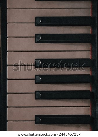 An octave of the piano. Royalty-Free Stock Photo #2445457237