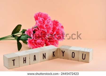 Mother's Day image with carnations and thank you