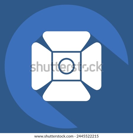 Icon Spotlight. related to Entertainment symbol. long shadow style. simple design illustration