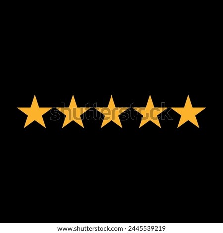 Five to five star icon or good customer rating vector clip art.