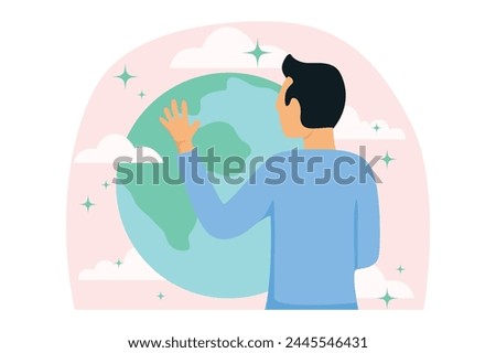 Happy Earth Day Flat Illustration