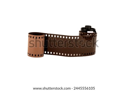Roll Film strip isolated white background