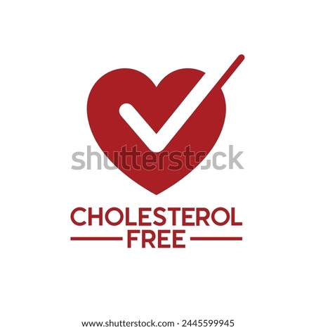 symbol of cholesterol free, vector art. Royalty-Free Stock Photo #2445599945