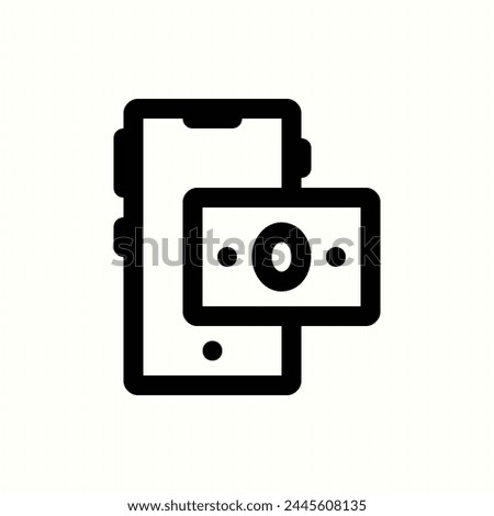 internet, mobile banking icon, isolated icon in light background, perfect for website, blog, logo, graphic design, social media, UI, mobile app