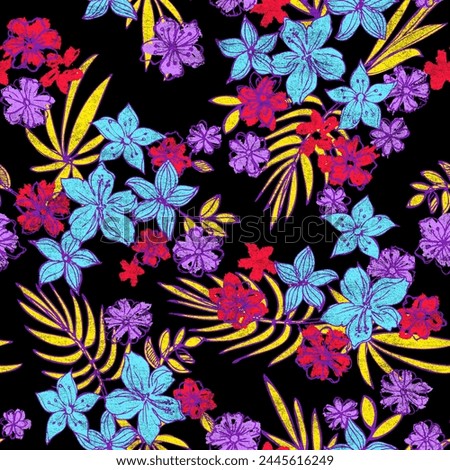 Textile flowers ornamental and abstract self repeating pattern and background digital pattern beautiful wallpapers, digital and textile design screen printing design