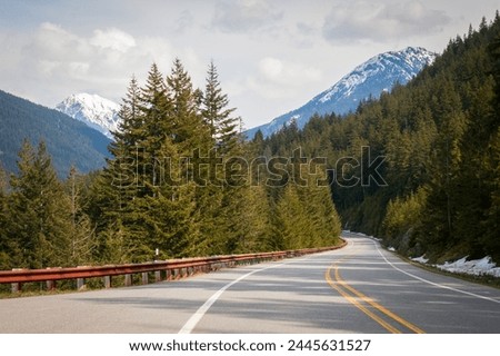 The North Cascades Highway Passing Through the North Cascades National Park in Washington State, USA Royalty-Free Stock Photo #2445631527