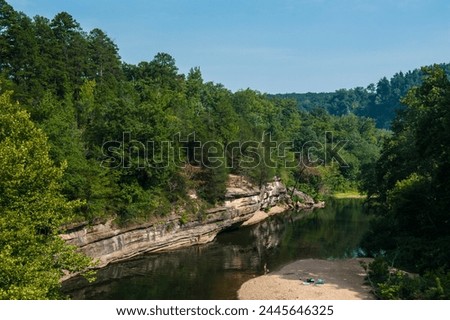 Little Missouri River, Ozark National Forest, Arkansas, United States of America, North America Royalty-Free Stock Photo #2445646325