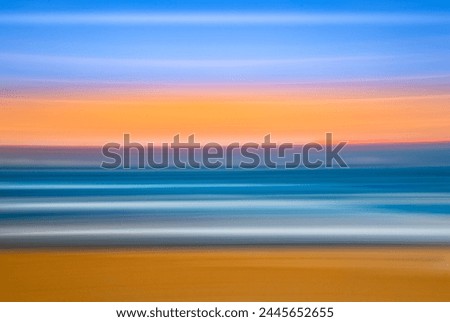 Background picture of the sunset sky and the sea.