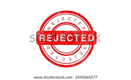 rejected stamp Grunge red rejected word round rubber seal stamp on white background stock illustration