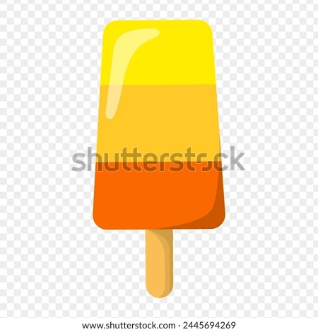 Vector illustration of popsicle ice cream on transparent background