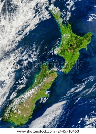 New Zealand.  Elements of this image furnished by NASA.