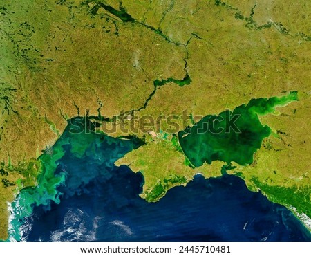 The Ukraine Coast. The Ukraine Coast. Elements of this image furnished by NASA.