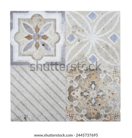 Enliven Spaces with Time-Worn Elegance: Captivating Checkerboard Decorated Tiles Infuse Charm and Character into Every Surface Royalty-Free Stock Photo #2445737695